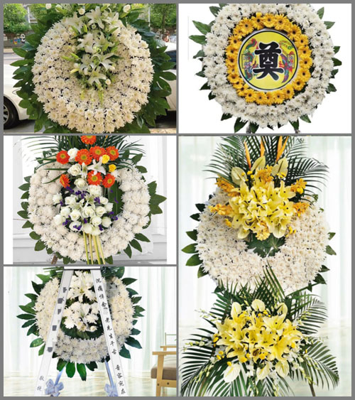 浙江省嘉兴海宁市海洲街道花圈速递